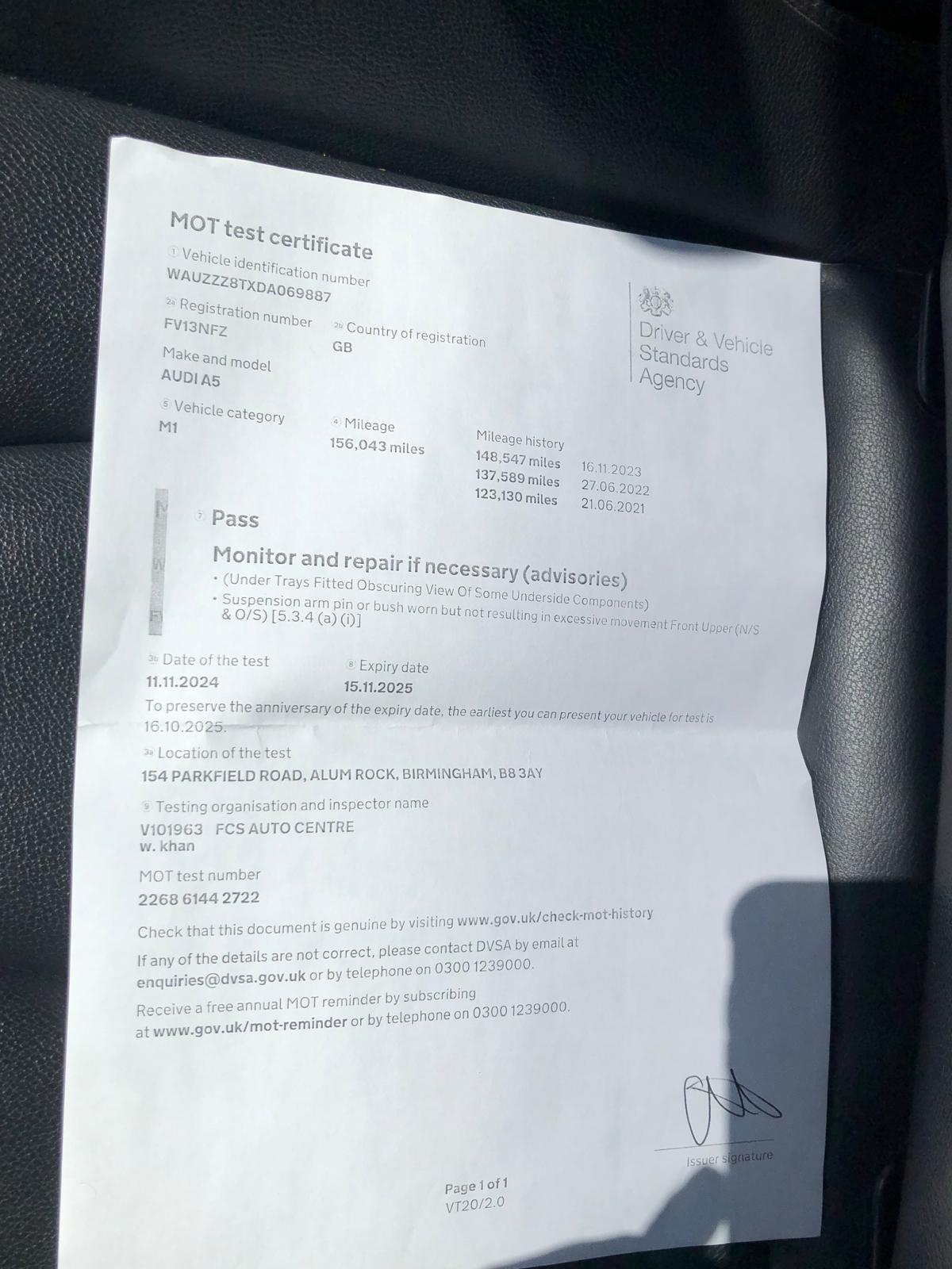 2013 Audi A5 2.0 TDI SE Technik Sportback Multitronic Euro 5 (s/s) 5dr,